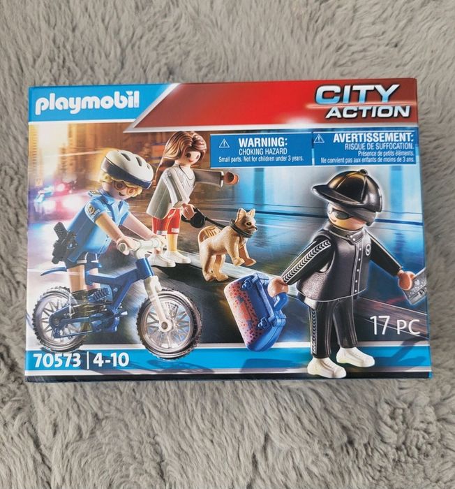 Playmobil zestaw policyjny pościg rowerem