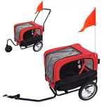Red Loon  przyczepka rowerowa dla psów, jogger 2w1 czerwona do 20 kg