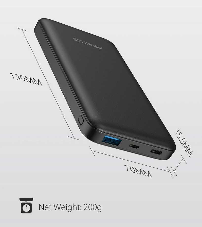 Повербанк power bank BlitzWolf BW-P9 10000 мАч 18 Вт аккумулятор