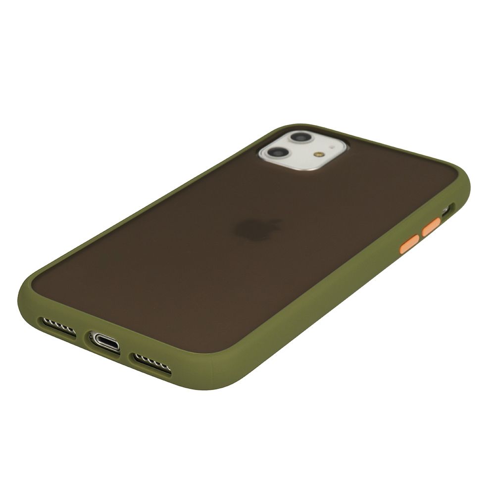 Vennus Color Button Bumper Do Iphone 12 Pro Max Oliwkowy