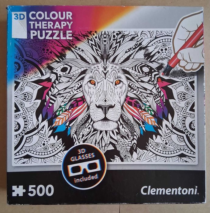 Clementoni - Quebra-cabeça 3D Colour Therapy Puzzle 500 peças - NOVO