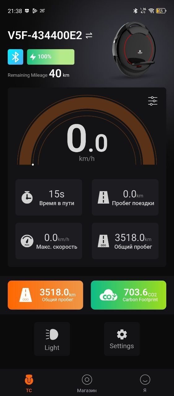 Моноколесо Inmotion V5F 320 Wh 550w