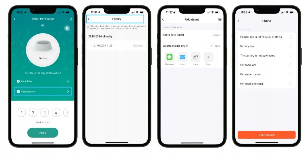 Nowy dozownik podajnik dyspenser karmy WIFI automatyczny podwójny