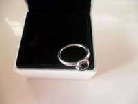 anel pandora com onix preto medida 50 original