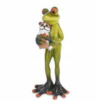 Figurka Żaba z Psem na rękach piesek pies żaby