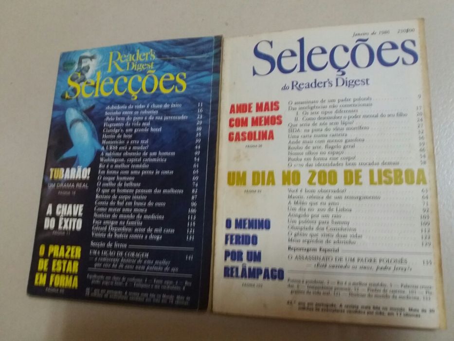 Lote de 9 revistas Seleções do Reader's Digest (anos 70 e 80)