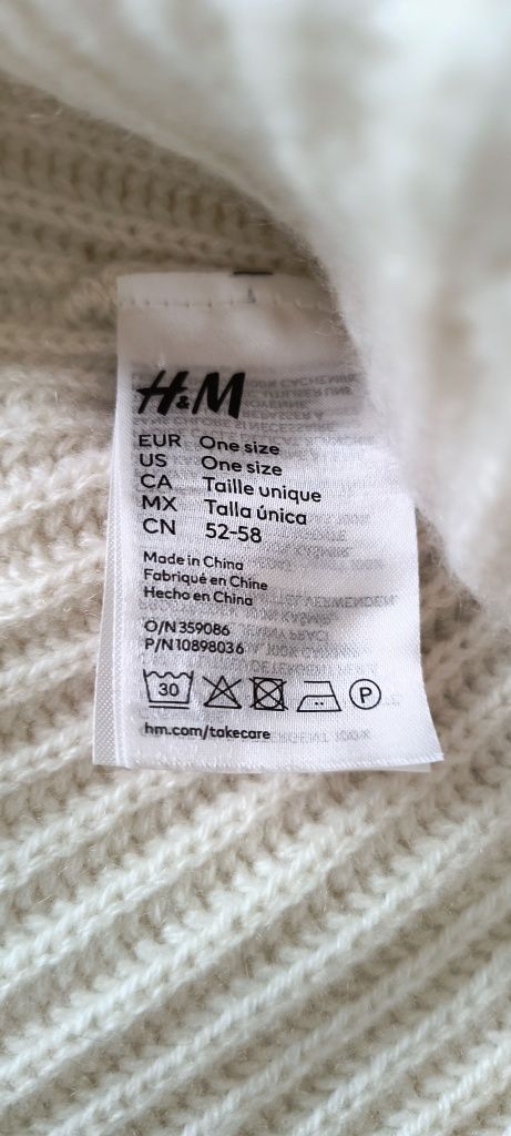 Czapka Beanie H&M 100%Kaszmir, jak nowa