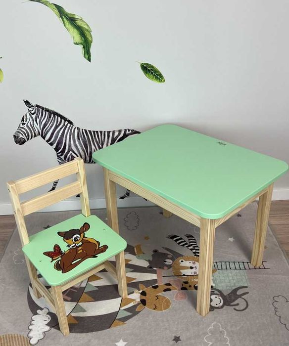 Дерев'яний дитячий столик зі стільчиком. Опт від виробника (ціна 1380)