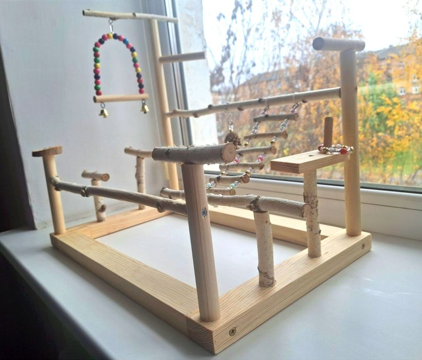 Стенд для папуг, присада, ігрова площадка