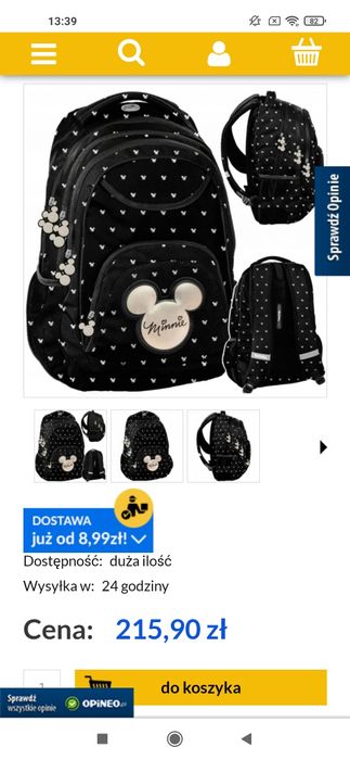 Plecak Minnie Paso worek