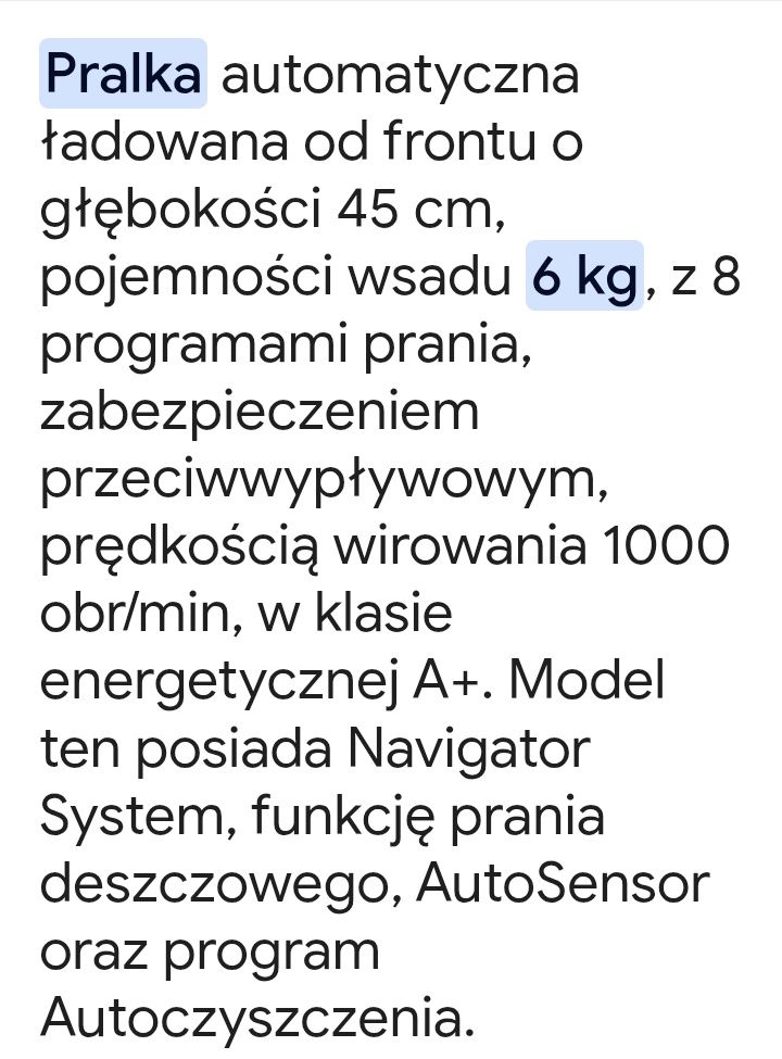 Sprzedam pralke Amica