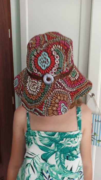 Sg Kapelusz  dla dziewczynki 10 lat obwód 55 cm letni kapelusz