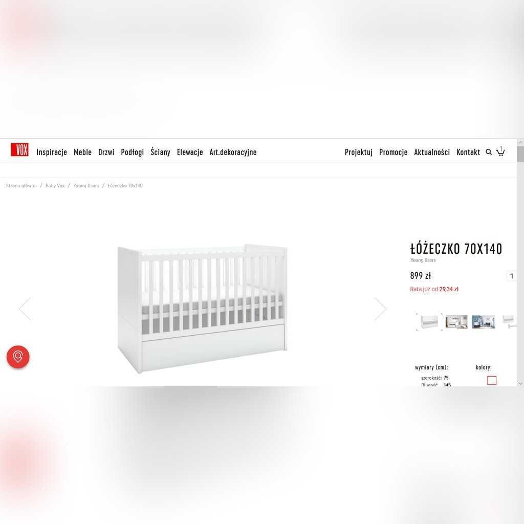 Łóżeczko 140x70 BABY VOX YOUNG USERS