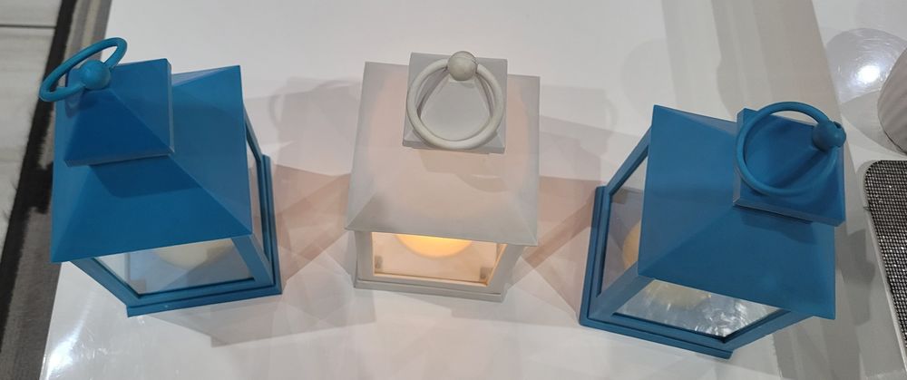 Zestaw lampionów ozdobnych latarenka latarnia świecznik led