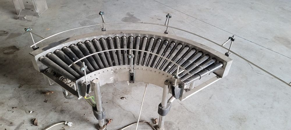 Przenośnik łukowy rolkowy z napędem skrzynka sterownicza falownik220v