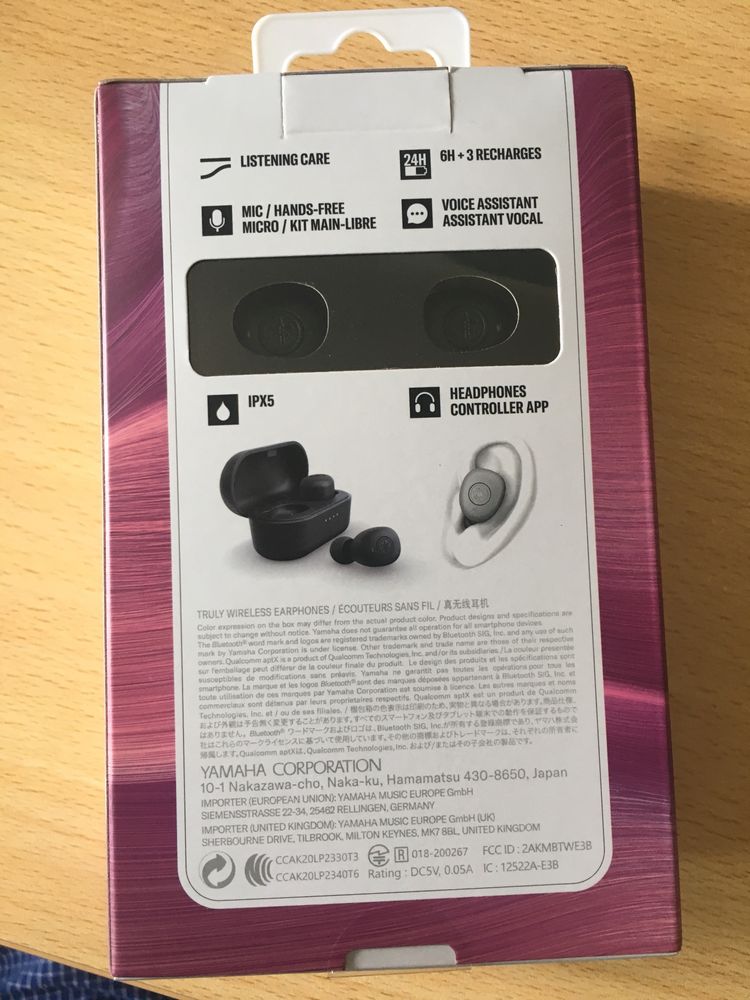 Auriculares Bluetooth Yamaha TW-E3B