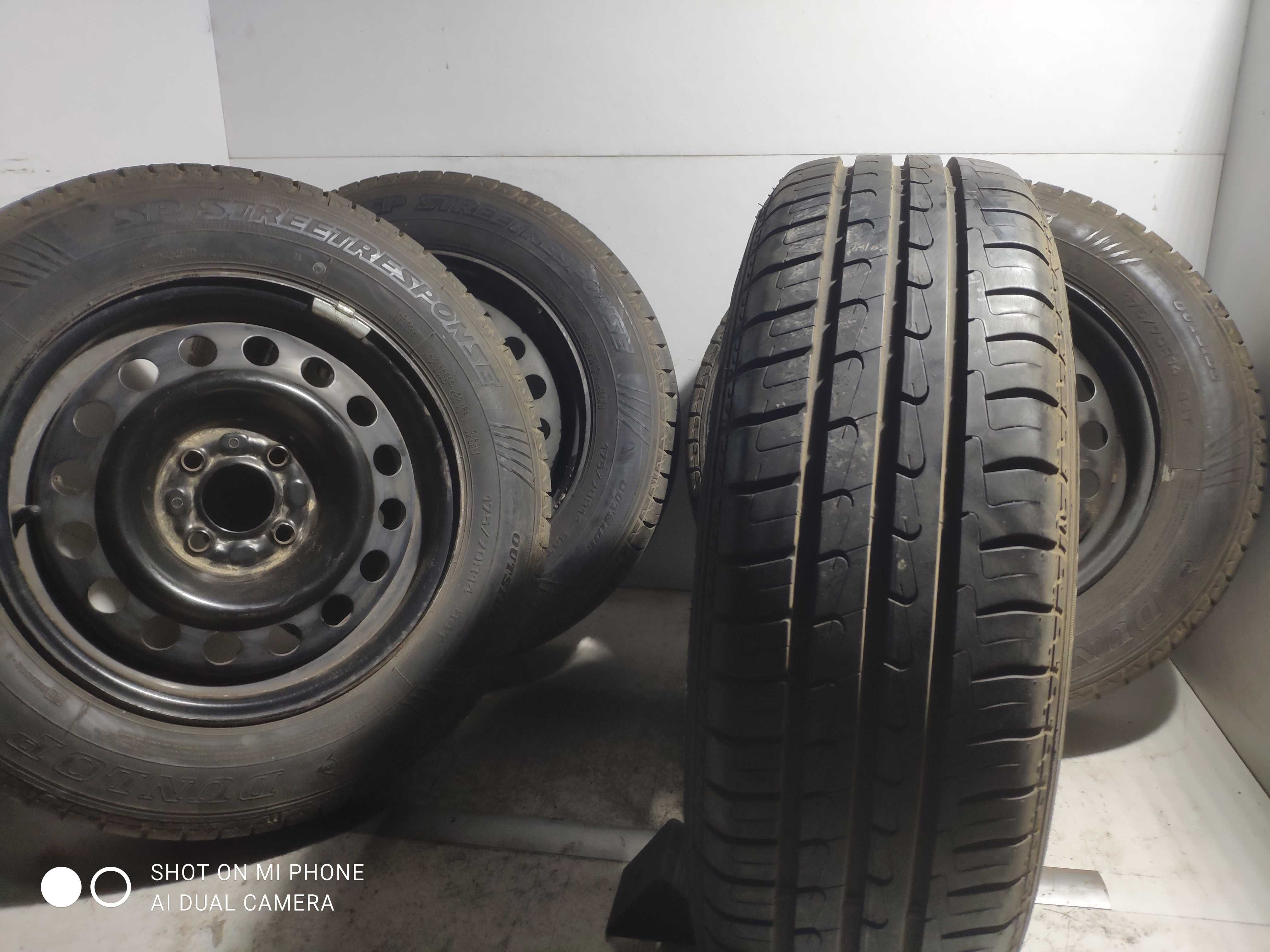 Koła opony felgi 175/70R14 DUNLOP 4x100 renault komplet 4szt letnie