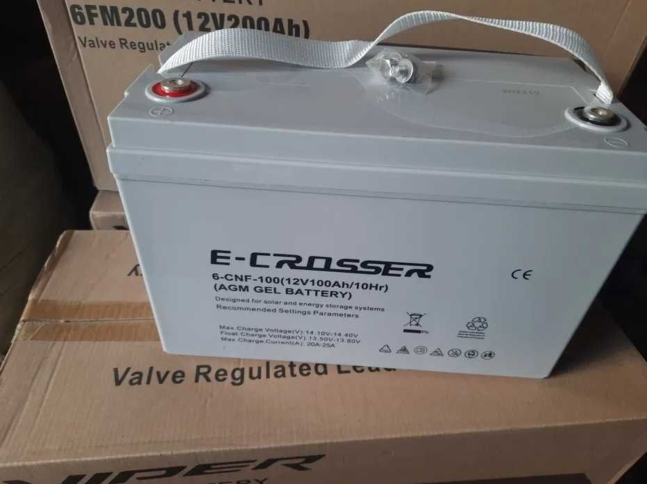 Акумулятор АКБ GEL E-CROSSER 12В - 100А/ч гель. Для ИБП - UPS.