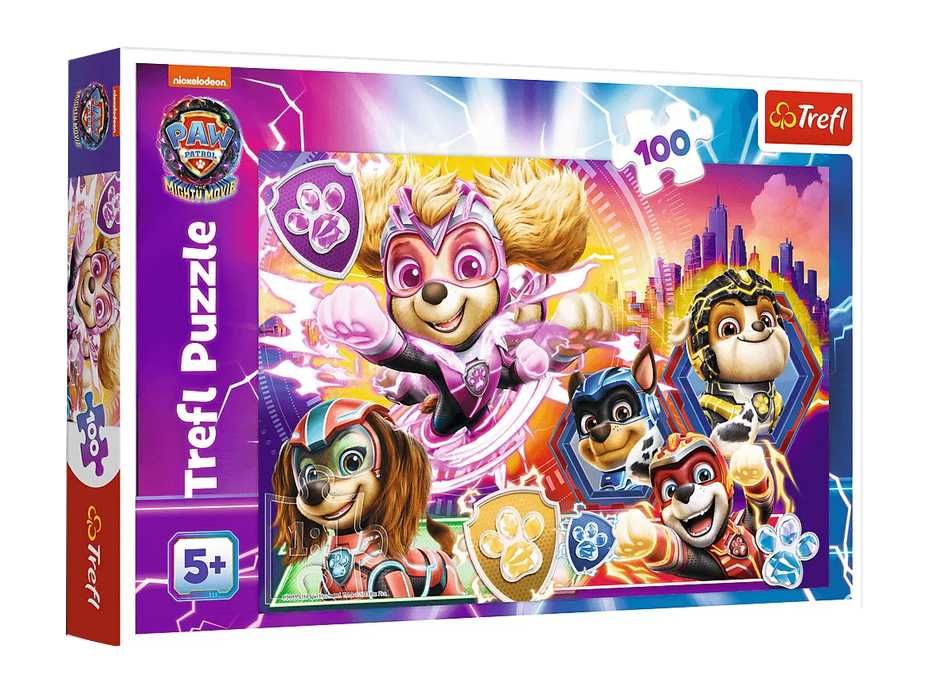 Trefl puzzle Psi Patrol Poznaj Mighty Pups Kosmopieski 100 el 16460