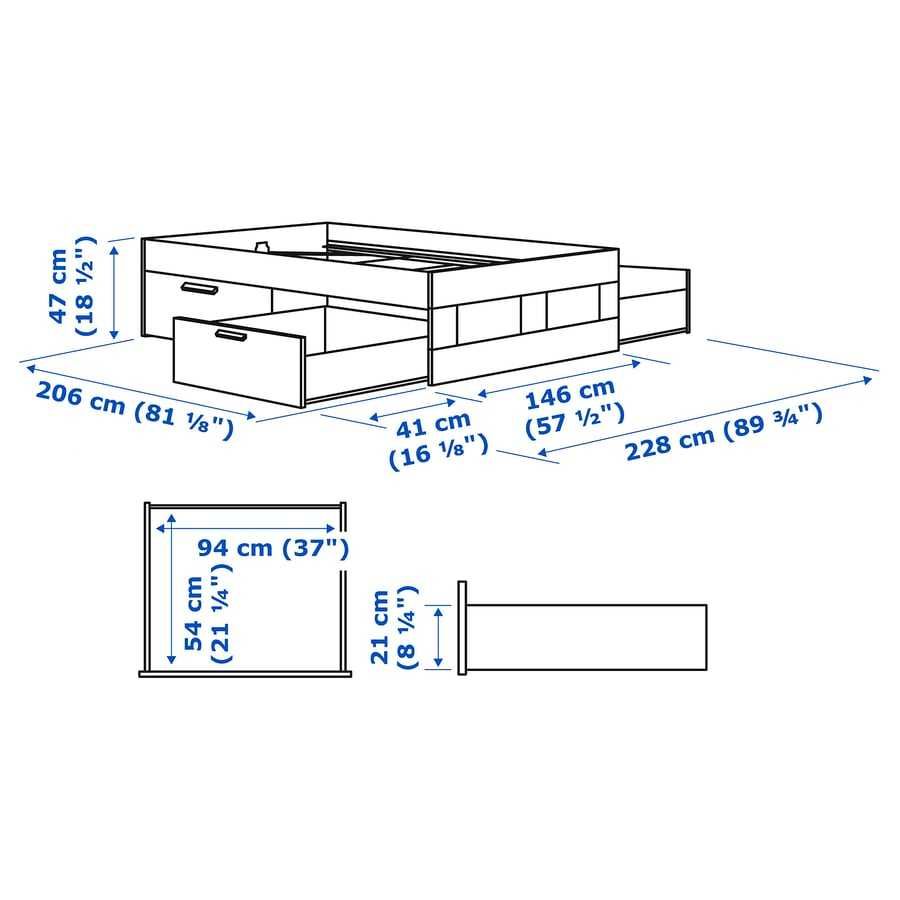 Cama casal preta ikea