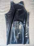 766/ Podkoszulek czarny top koszulka latex lateks XL męski z zamkiem