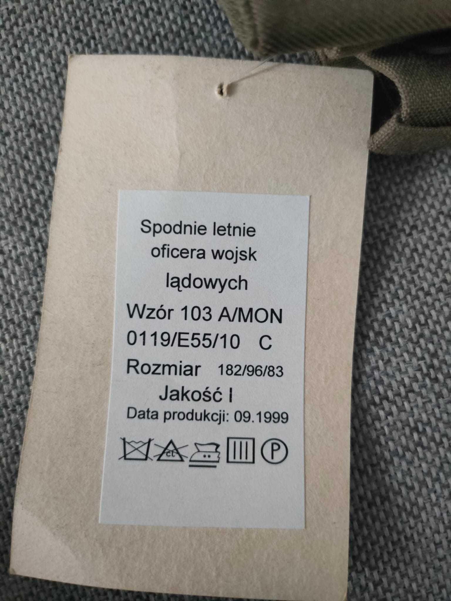 Spodnie wojskowe letnie oficera wojsk lądowych