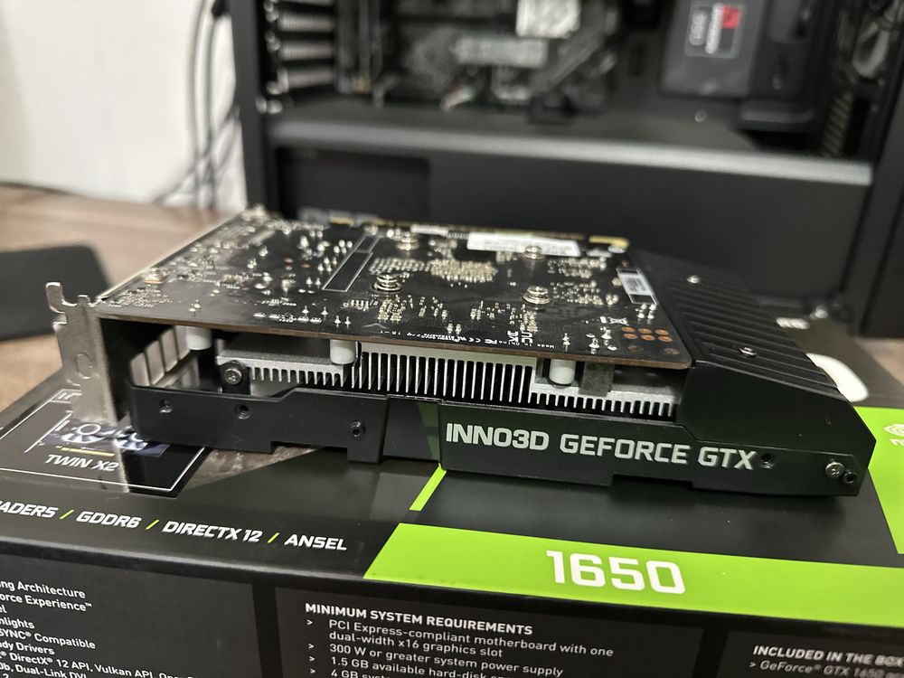 Видеокарта GeForce GTX1650 Inno3D Twin X2 OC 4GB