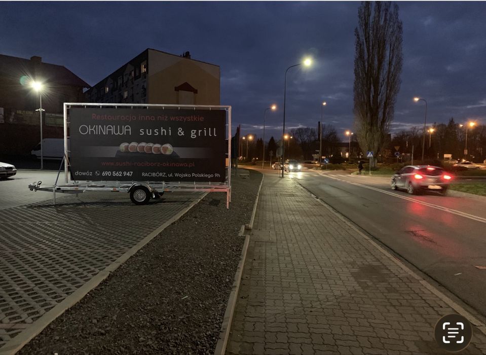 Reklama dwustronna do wynajęcia! Centrum Raciborza McDonalds