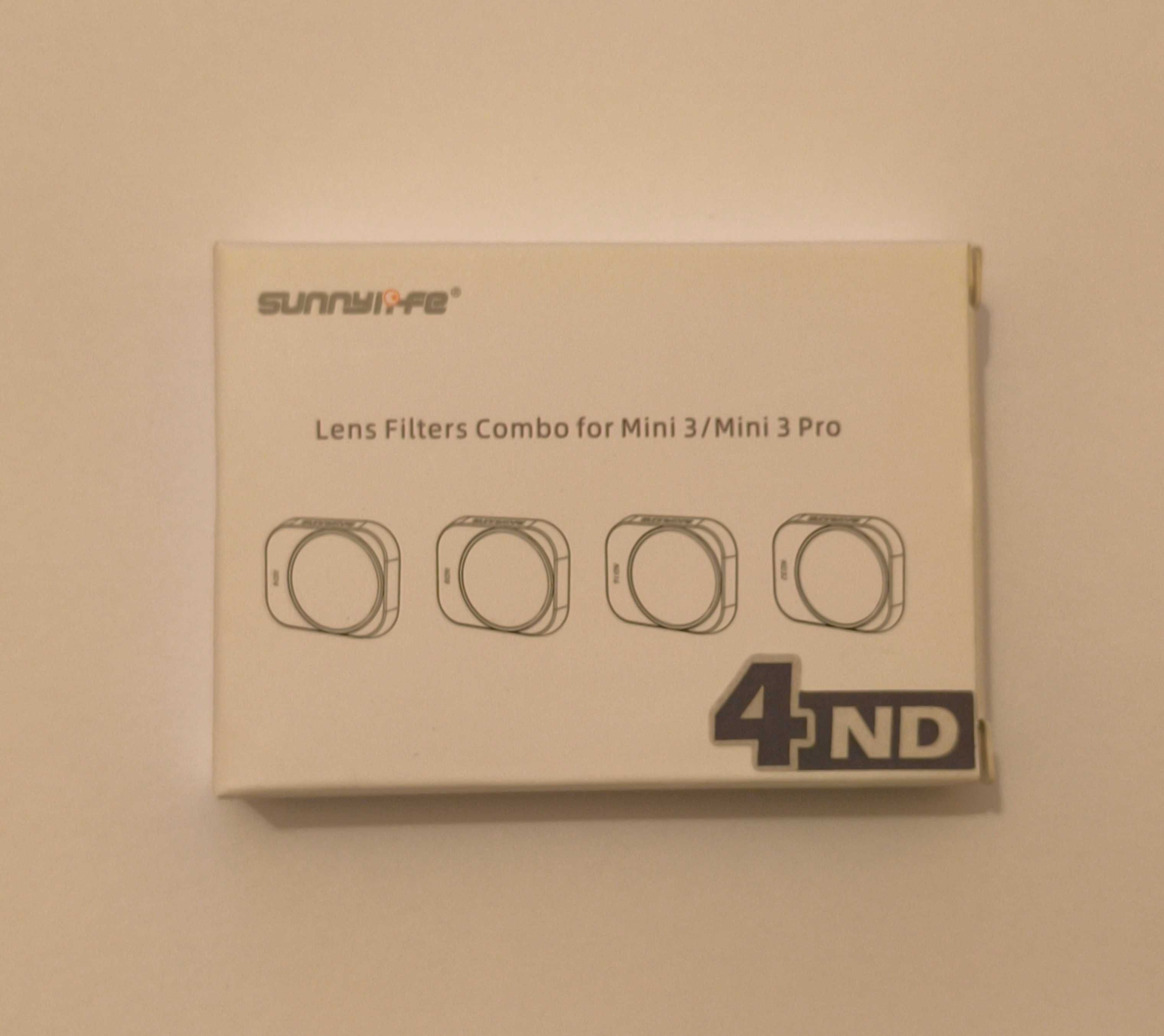 Zestaw filtrów ND 4/8/16/32 Sunnylife dla Dji Mini 3 oraz 3 Pro.