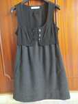 Vestido preto e cinza