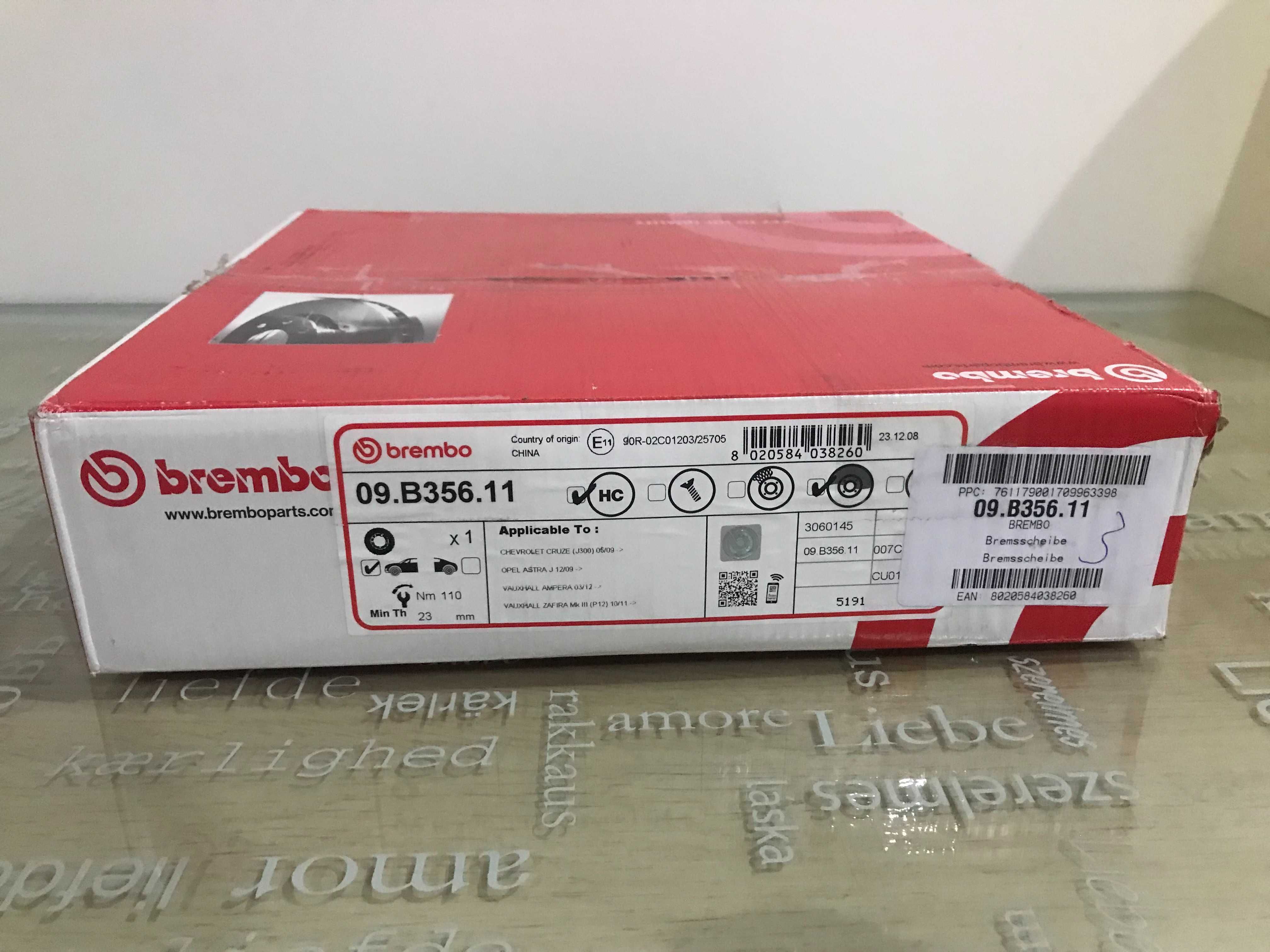 Disco de travão BREMBO 09.B356.11 Coat Line (dianteiro)