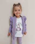 Nowość By o baby! Lawendowa bluza bomberka kieszonki zamek 122 cm