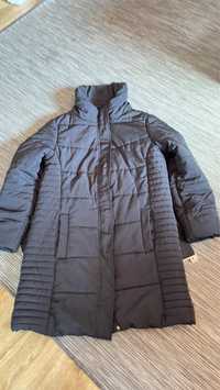 Czarna zimowa kurtka ociepla na płaszcze damskie 42 L tchibo c3