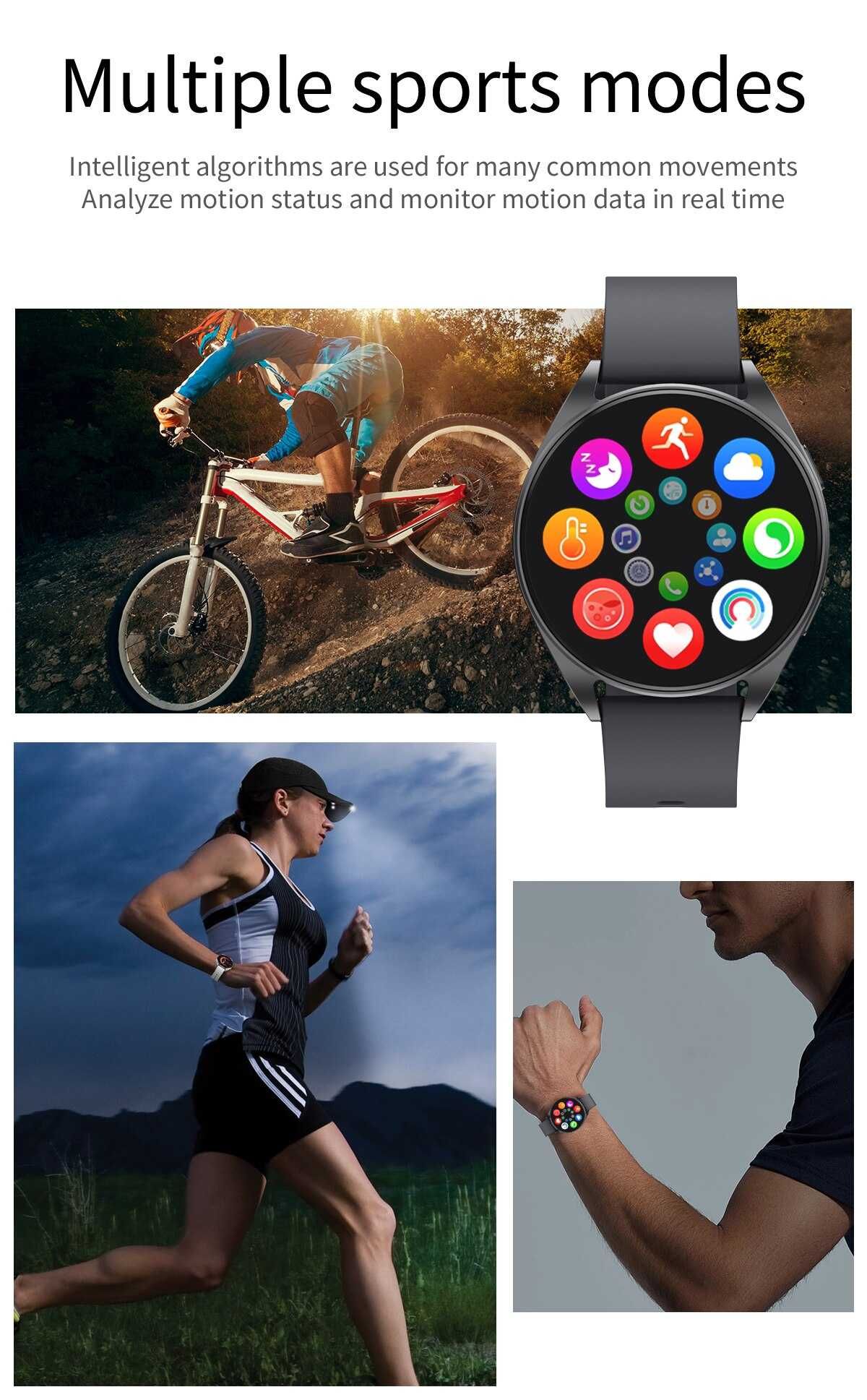 -50% SmartWatch T5 PRO telefon BT, tętno, ciśnienie, kroki.