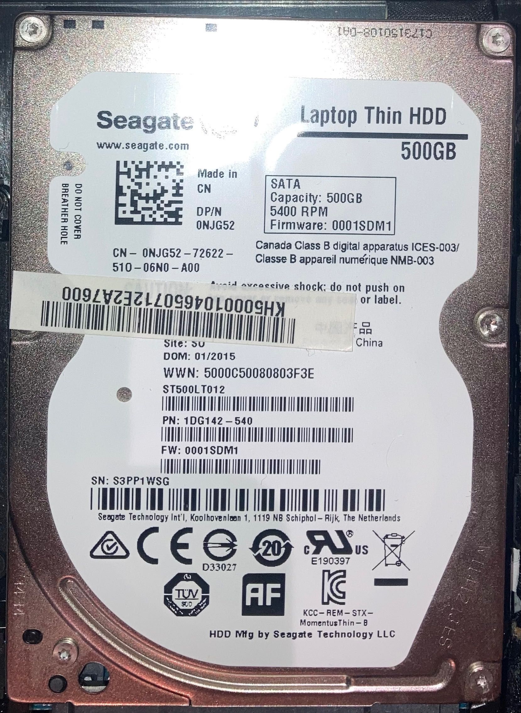 Жорсткий диск, HDD 500 Gb, Seagate ST500LT012 Laptop thin