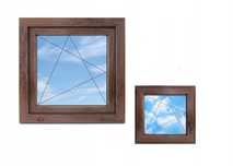 Okno PCV VEKA 2x Orzech RU 900x600 Montaż Kalisz