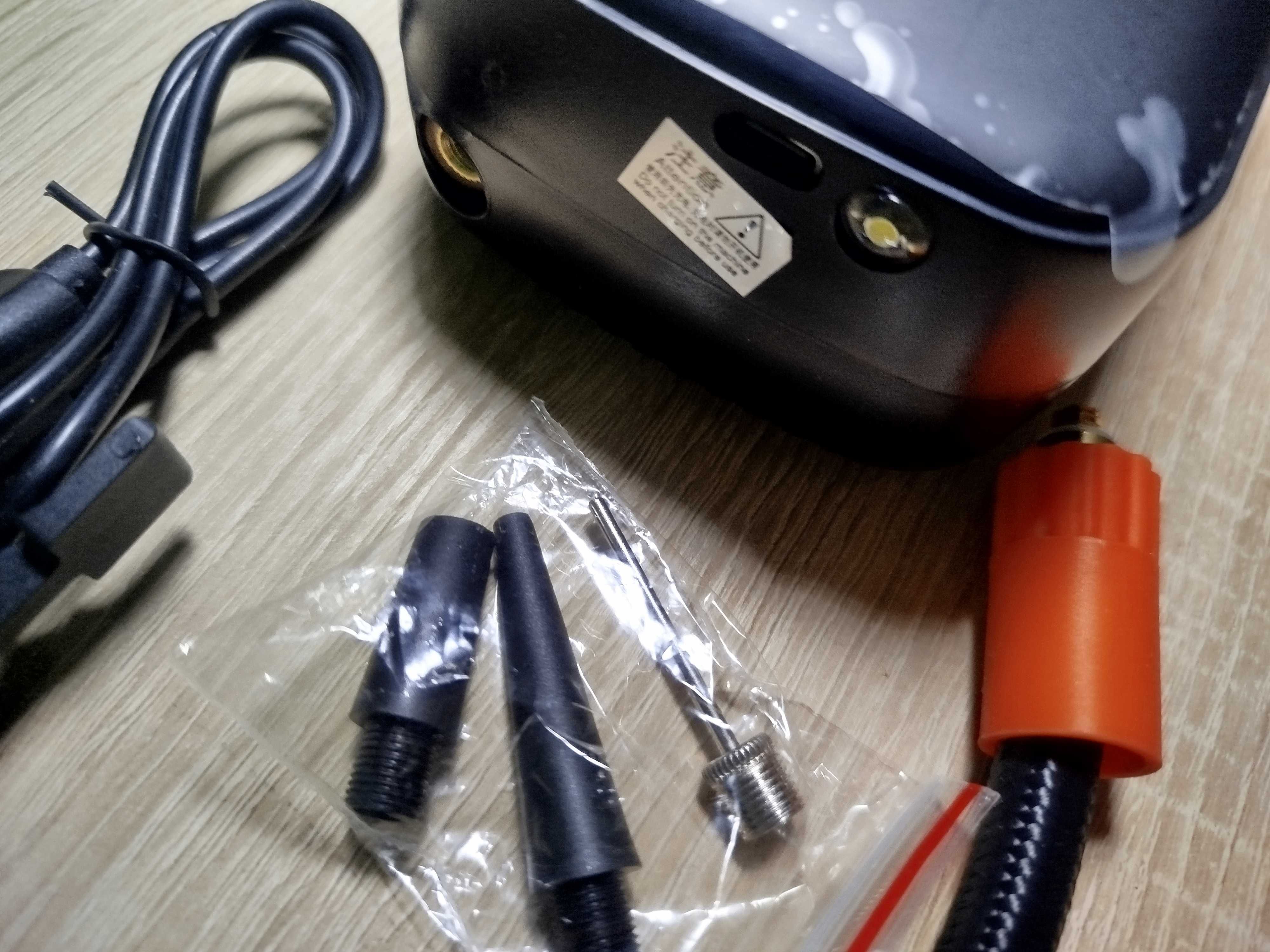 Насос компрессор аккумуляторный авто мото вело беспроводной usb type c