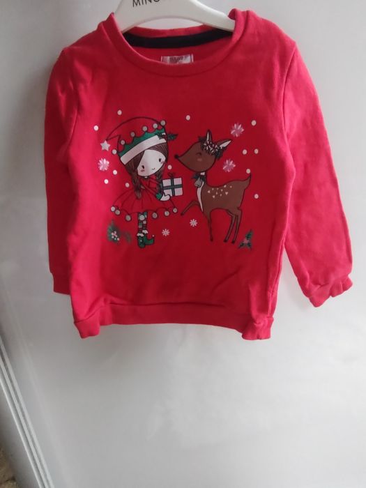 Świąteczna bluza elf renifer dla dziewczynki 92
