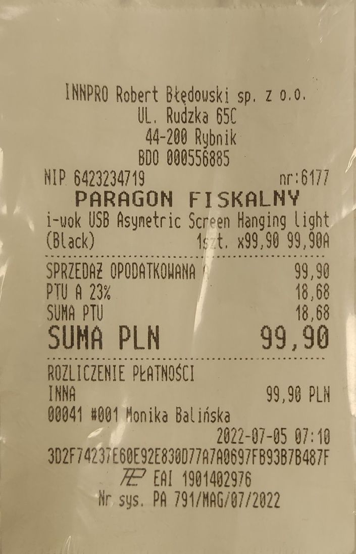 Lampa robocza na monitor BASEUS, Komis Krosno Betleja