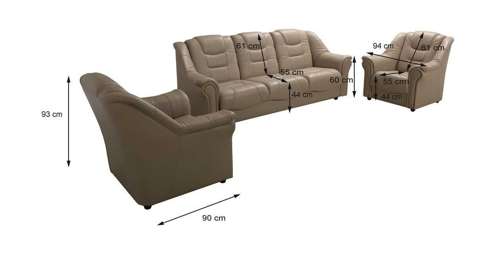 Skórzany komplet wypoczynkowy 311 "KAROL" SKÓRA NATURALNA PRODUCENT