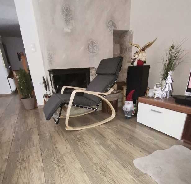 Nowy Fotel Wypoczynkowy Bujany Salon Ogród - Szary (PROMOCJA)
