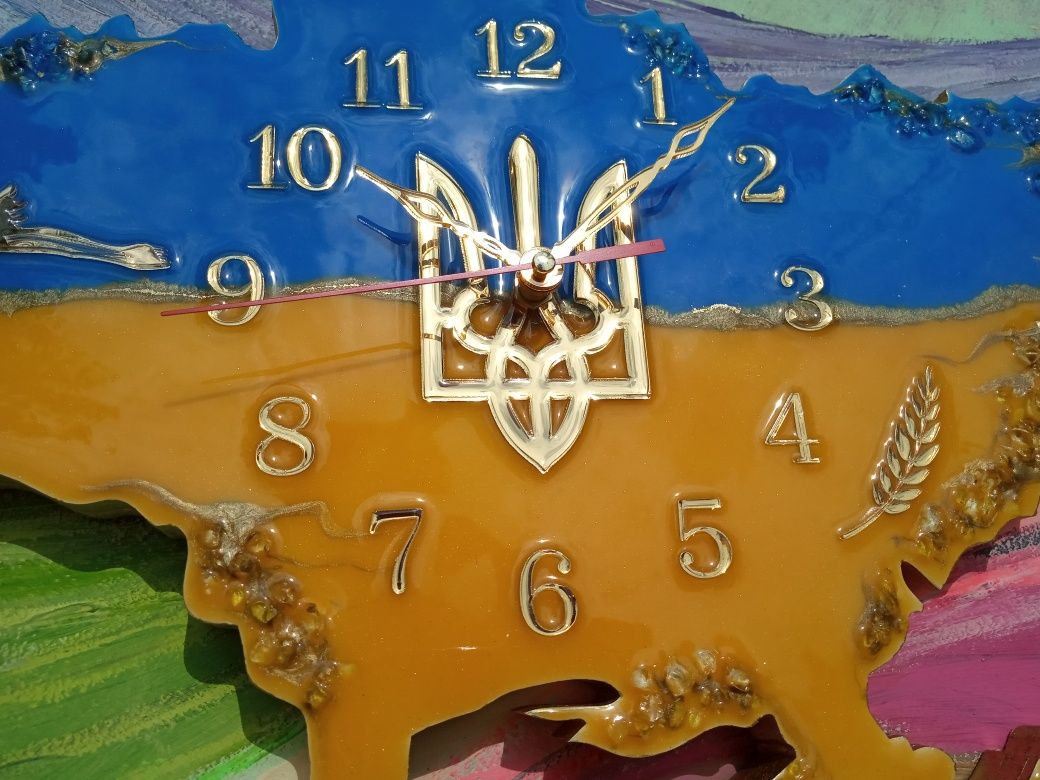 Часы из эпоксидной смолы Украина настенные ручная работа