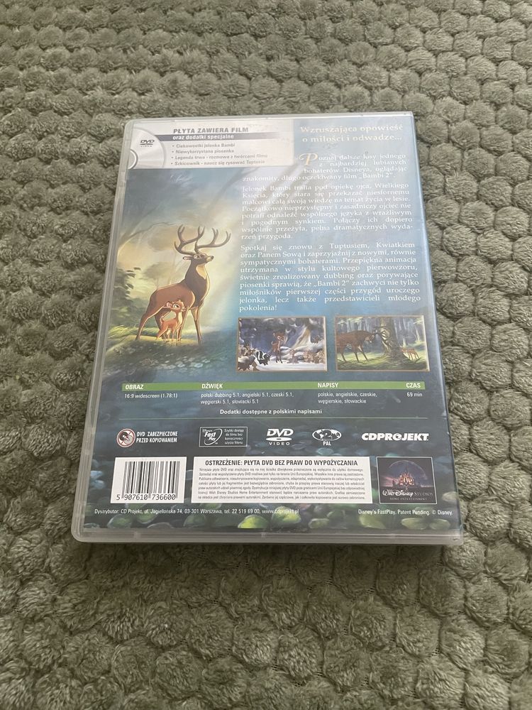 Bajka DVD - Disney Bambi 2 Edycja Specjalna PL film po polsku dubbing