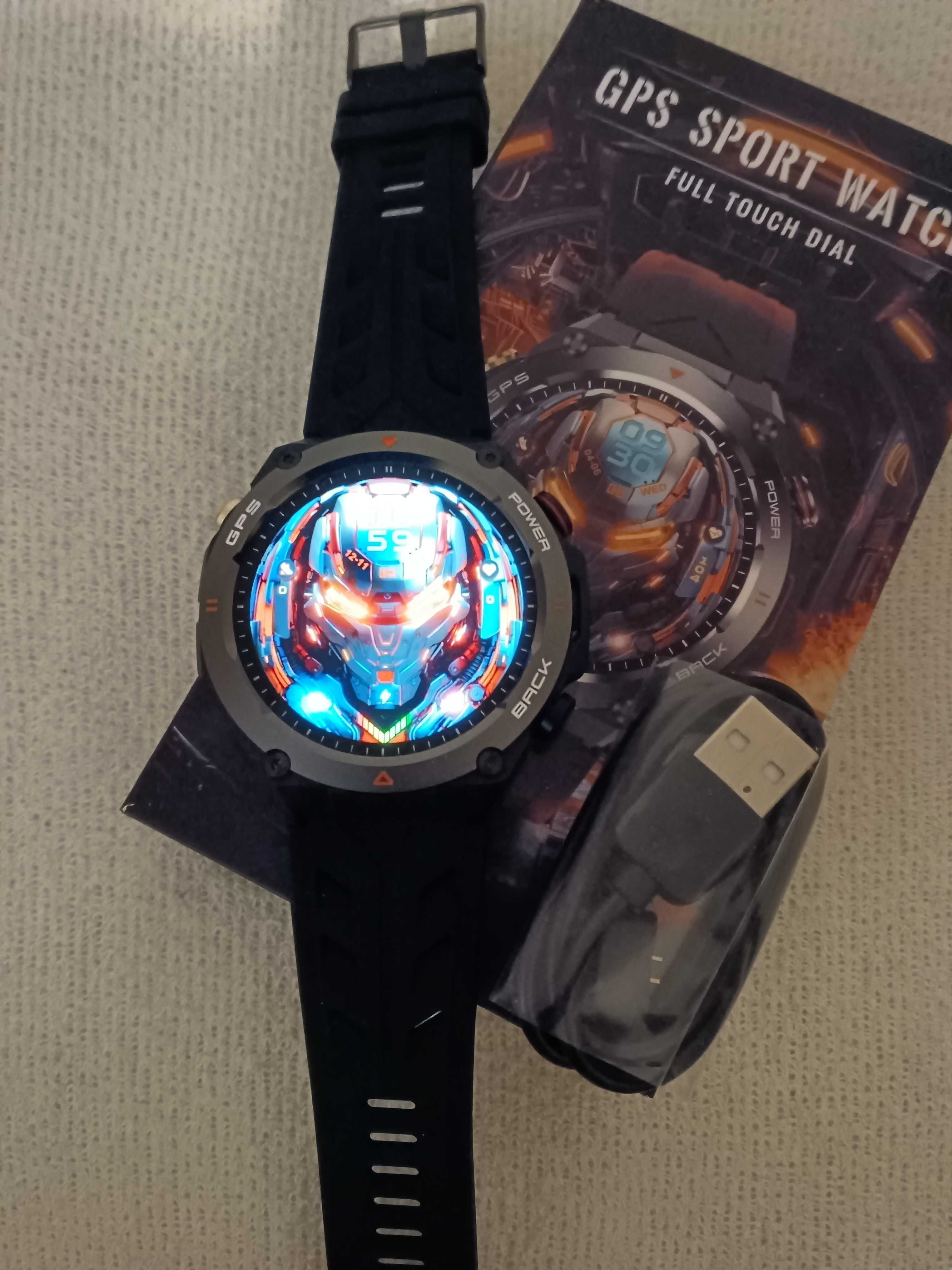 Smartwatch KC82 Inteligentny 1,45 cala z GPS , 650Mah duży akumulator