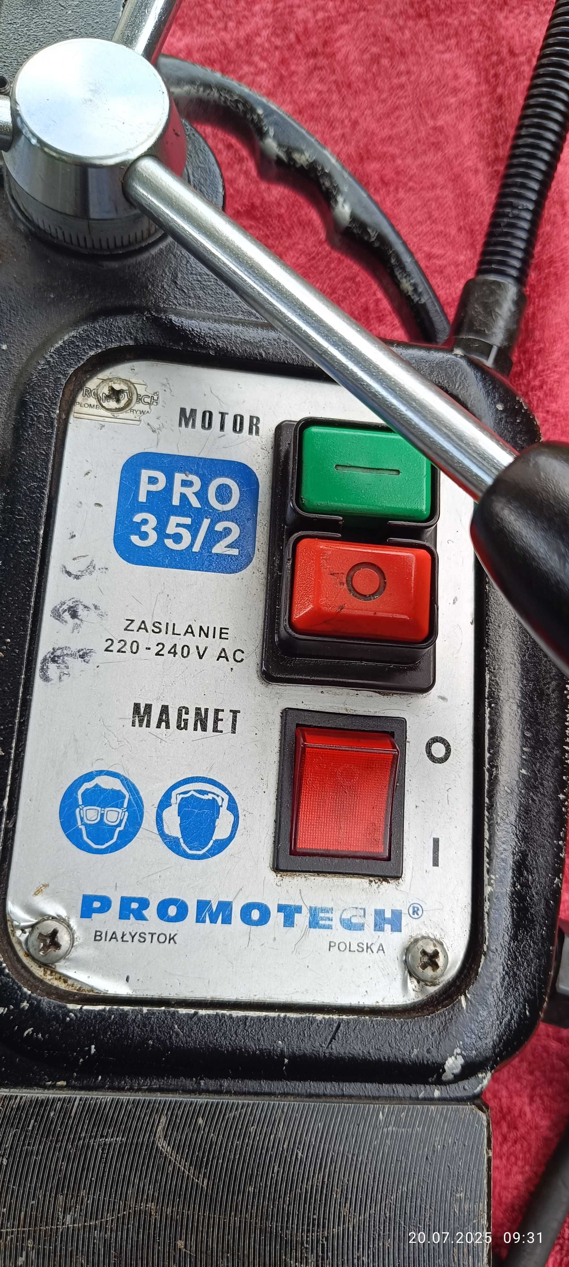 Wiertarka elektromagnetyczna  +siedem wierteł trepanacyjnych Gratis