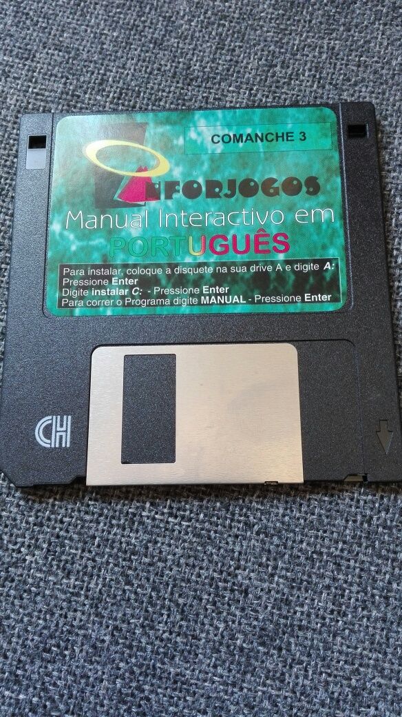 Disquete e Manual PT jogo Comanche 3 inforjogos