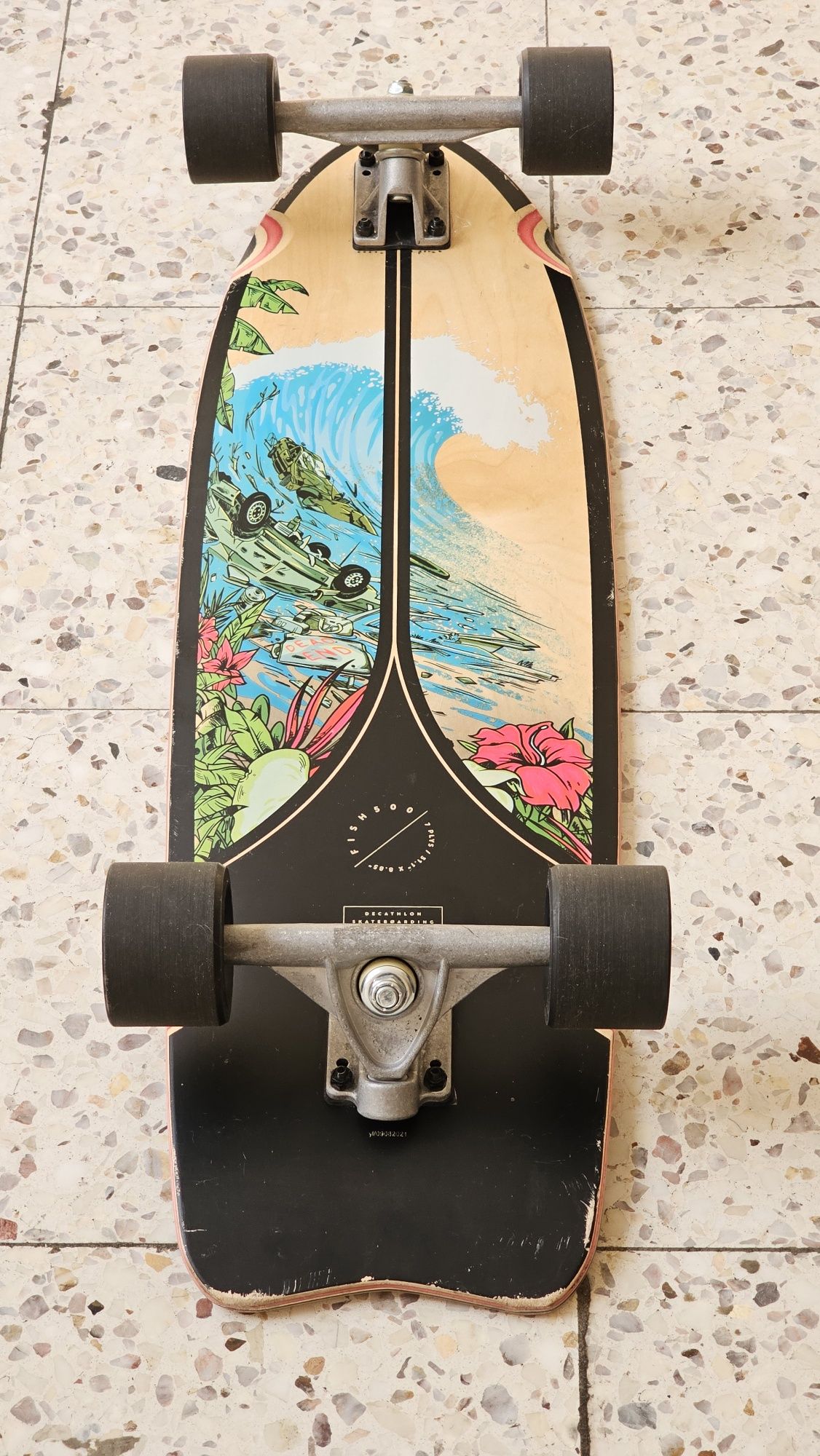 Deskorolka cruiser wave board fish 500 31,1'' x 8,85'' kółka 70 mm 78A