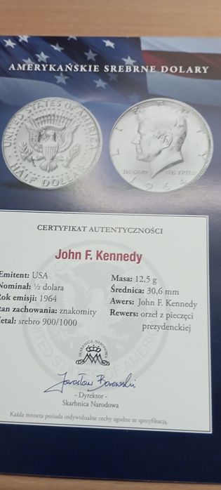 Moneta srebrna pół dolarowa