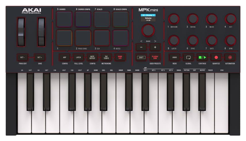 Akai Professional MPK Mini IV Black – klawiatura sterująca