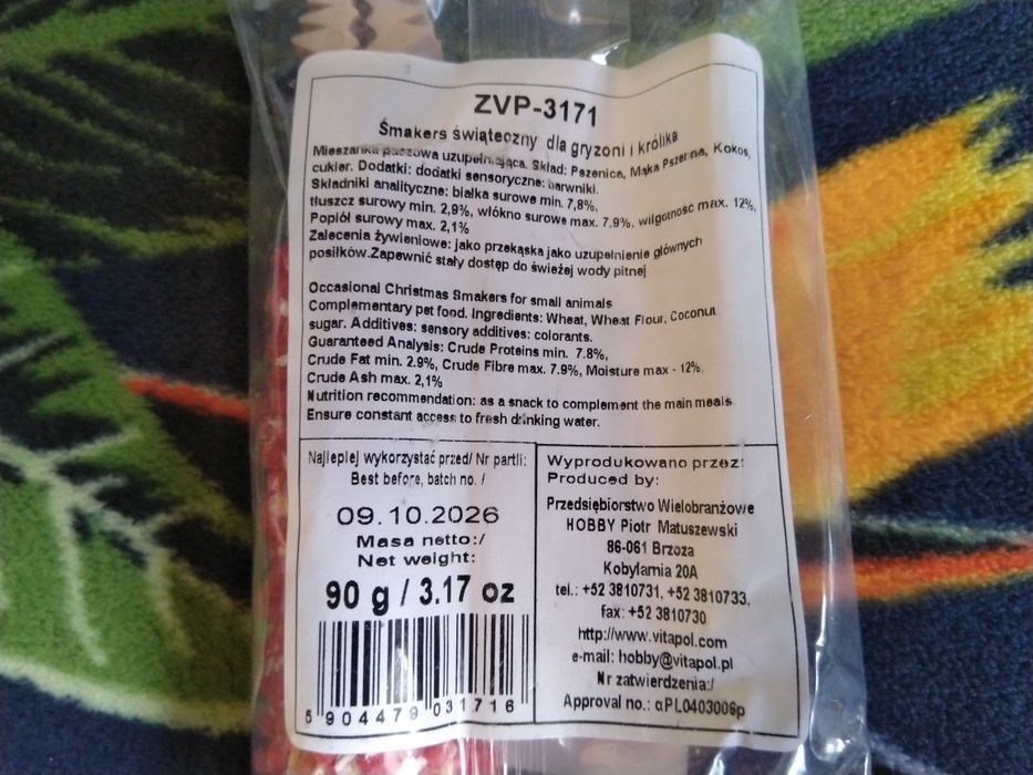 Kolba Smakers Świąteczny dla gryzoni i królików VITAPOL